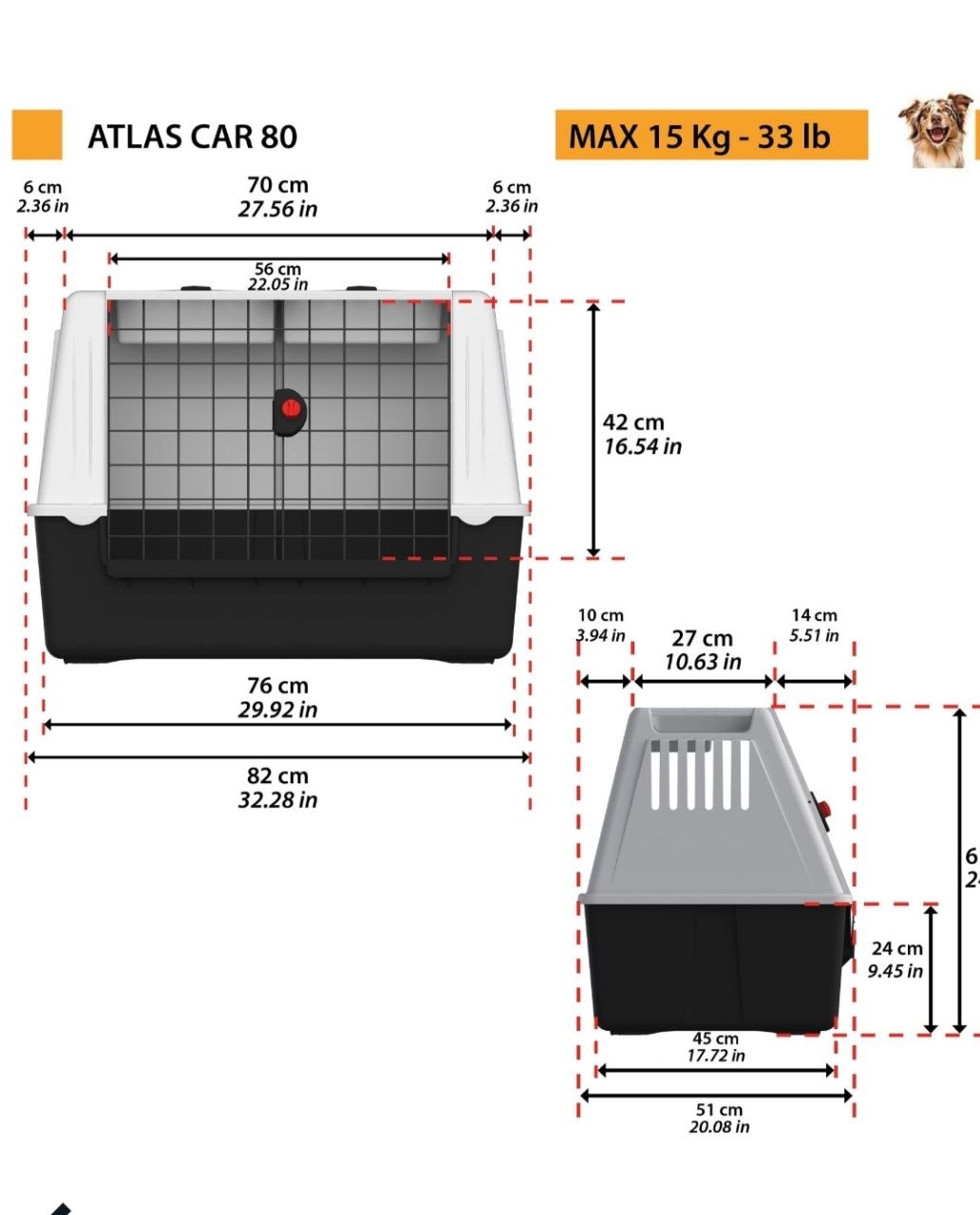 Переноска для собак Ferplast Atlas Car 80