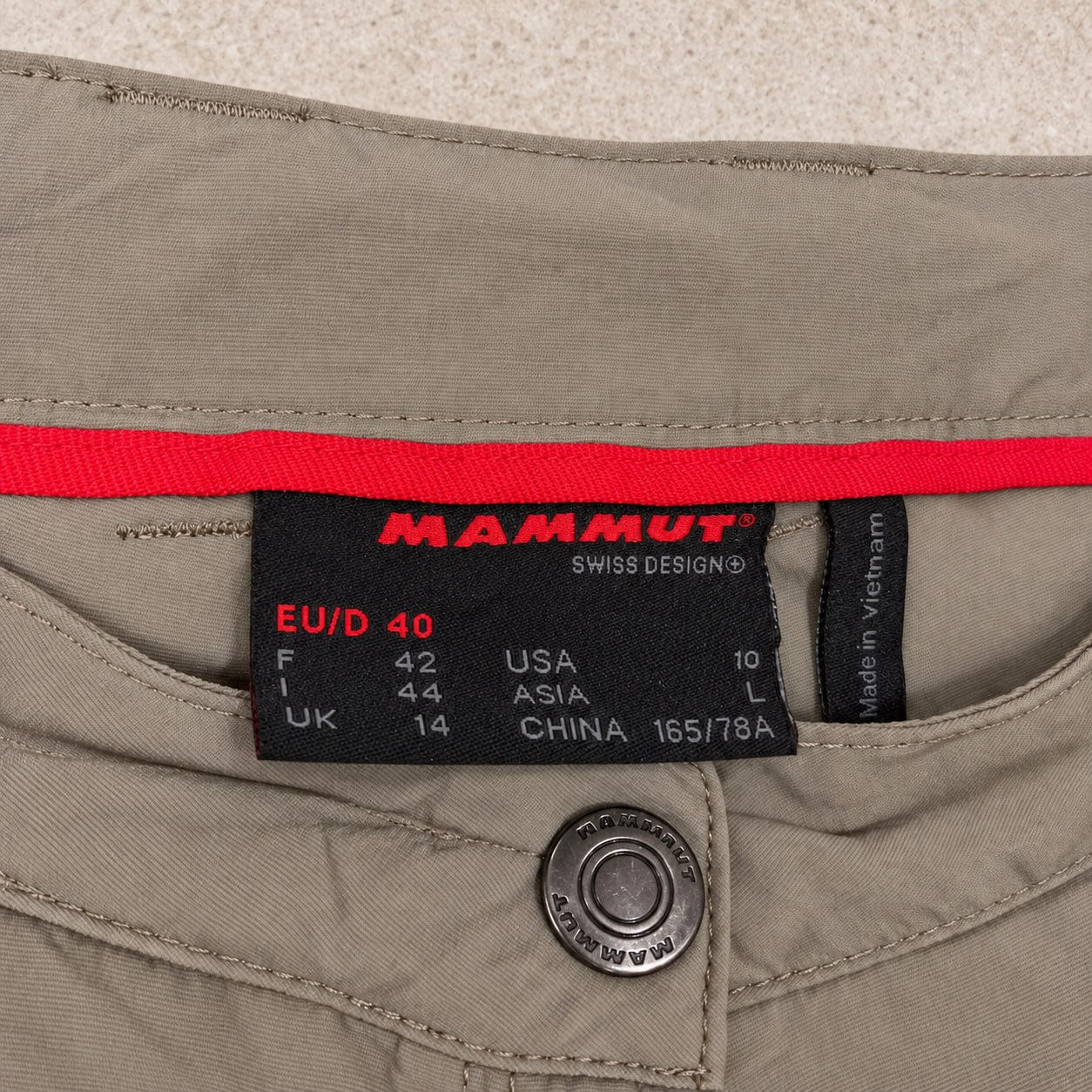 Mammut Zip-Off Trekking Pants, EU 40