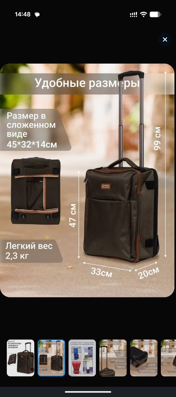 Ручная кладь на 2 колёсах
