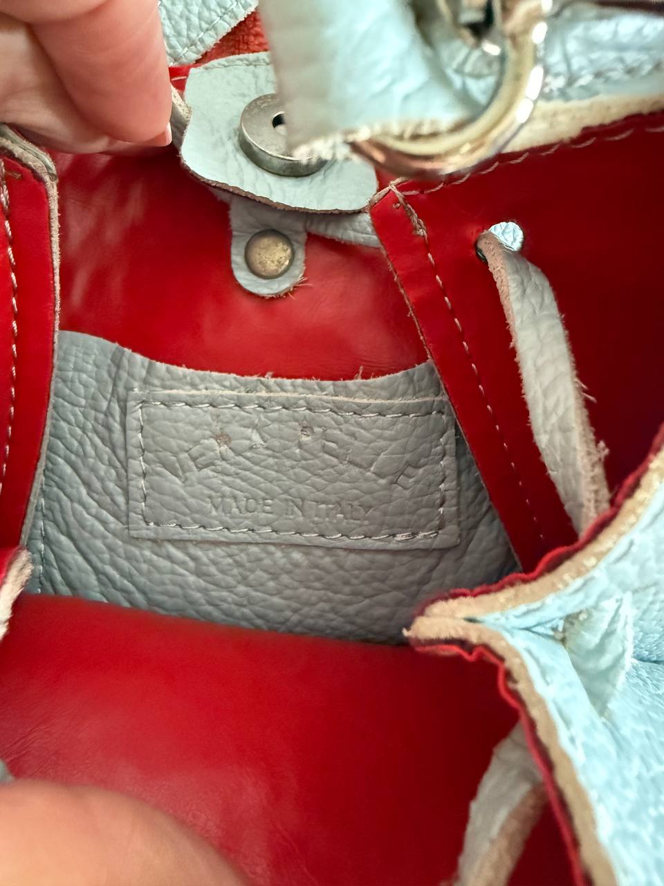 Летняя кожаная сумка Made in Italy
