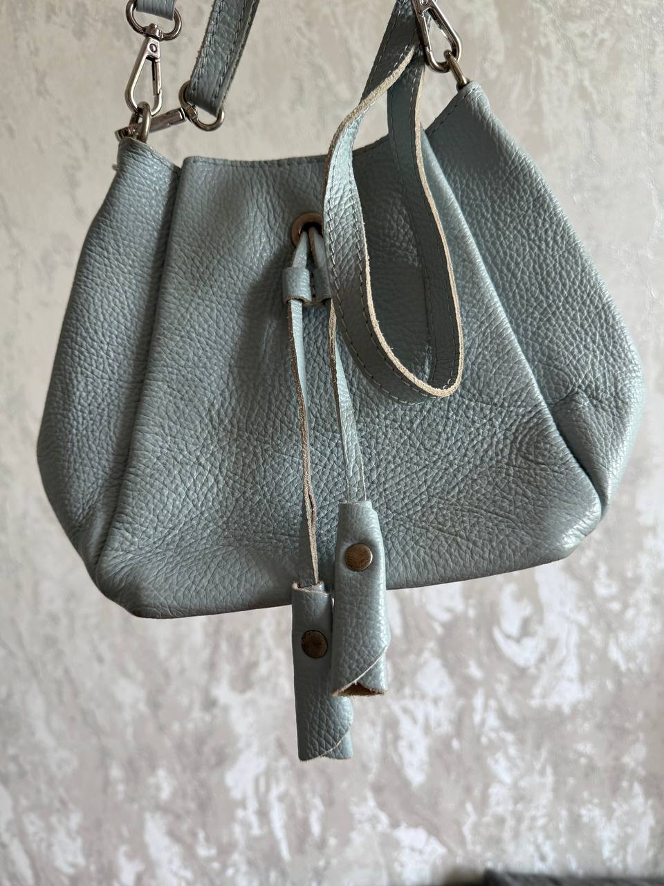Летняя кожаная сумка Made in Italy