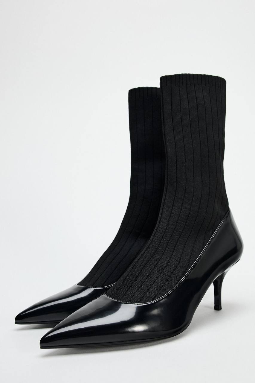 Ботильоны Zara ankle sock boots 38 размер