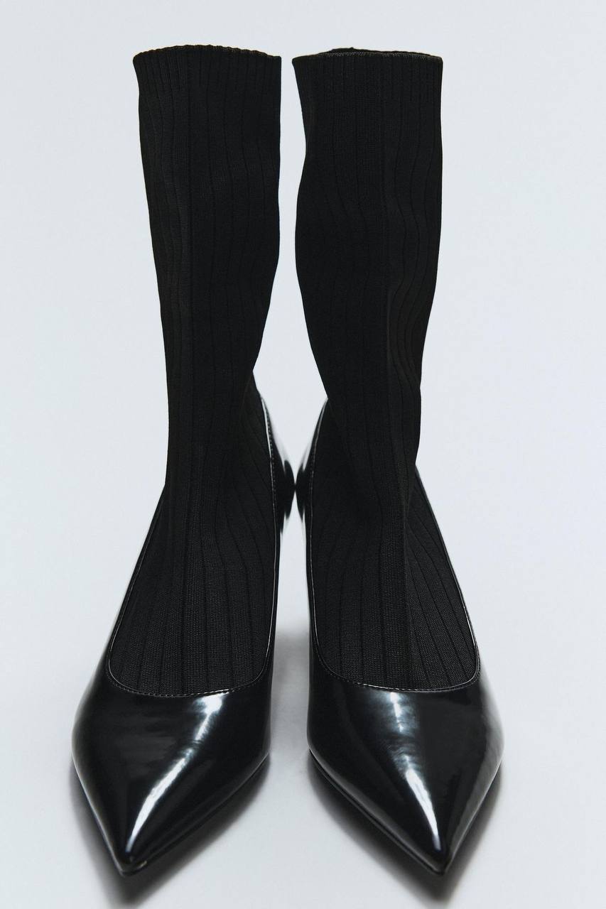 Ботильоны Zara ankle sock boots 38 размер