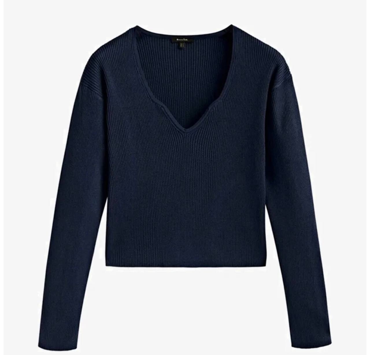 Джемпер Massimo Dutti тёмно-синий XS