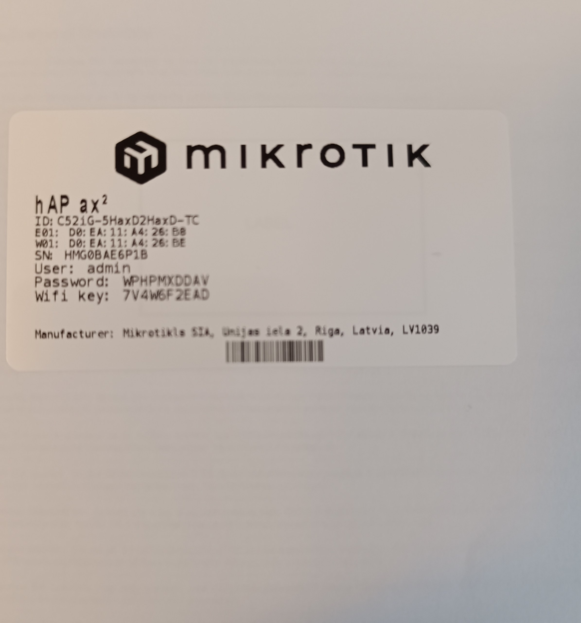 Роутер Mikrotik новый