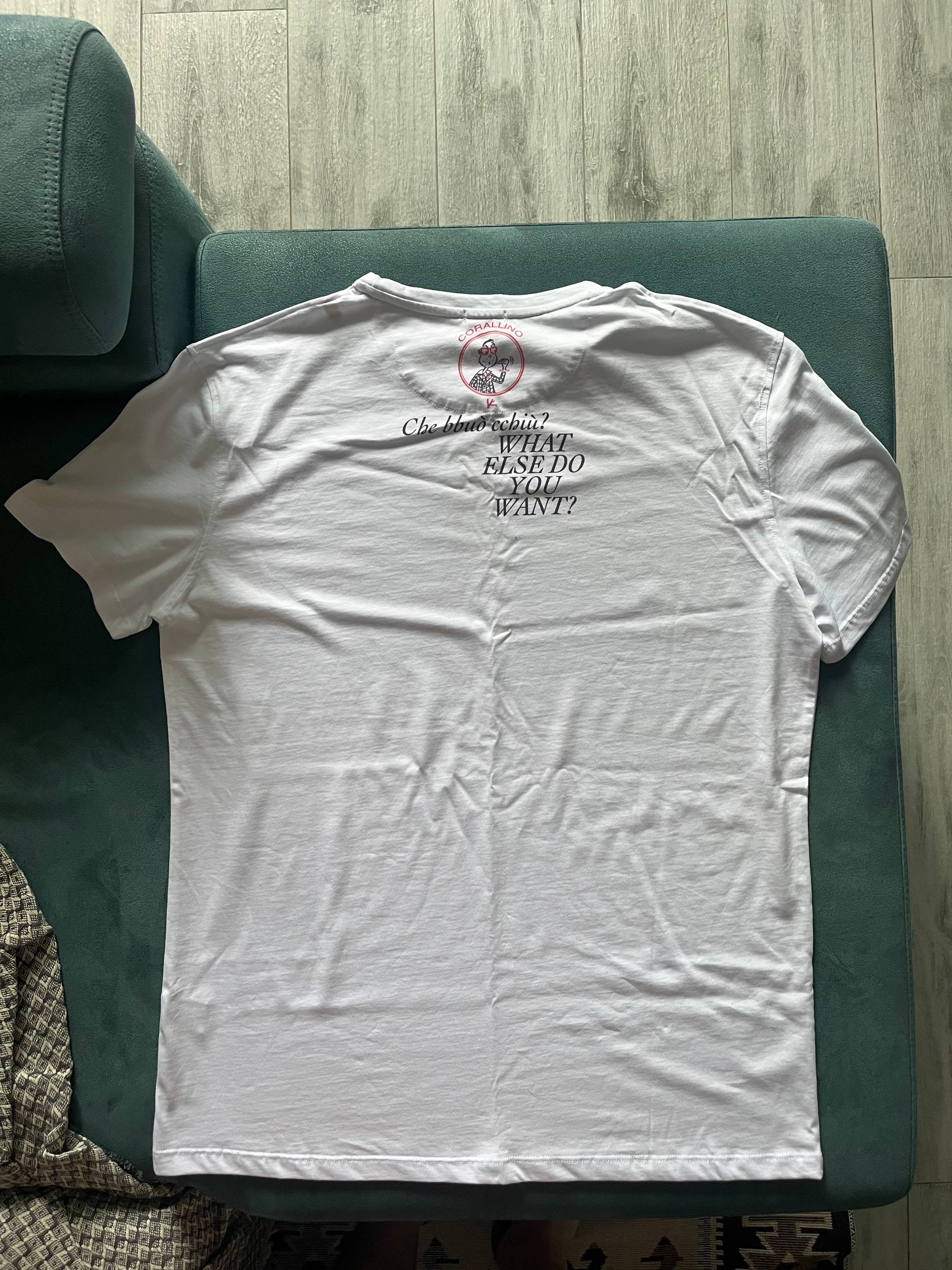 Белая футболка ISAIA с принтом Namaste, размер XL-XXL