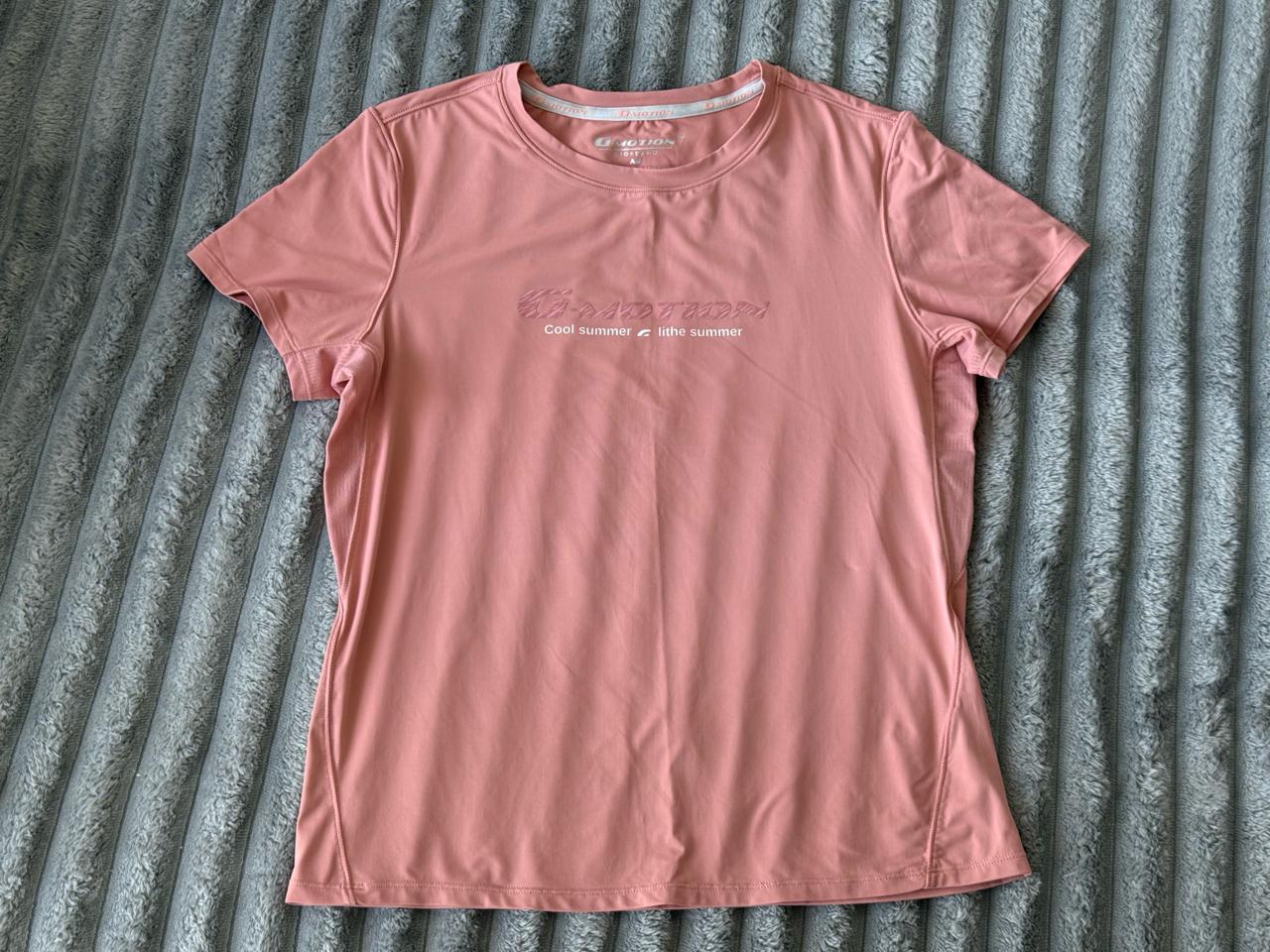 Спортивная футболка Giordano розовая, размер M