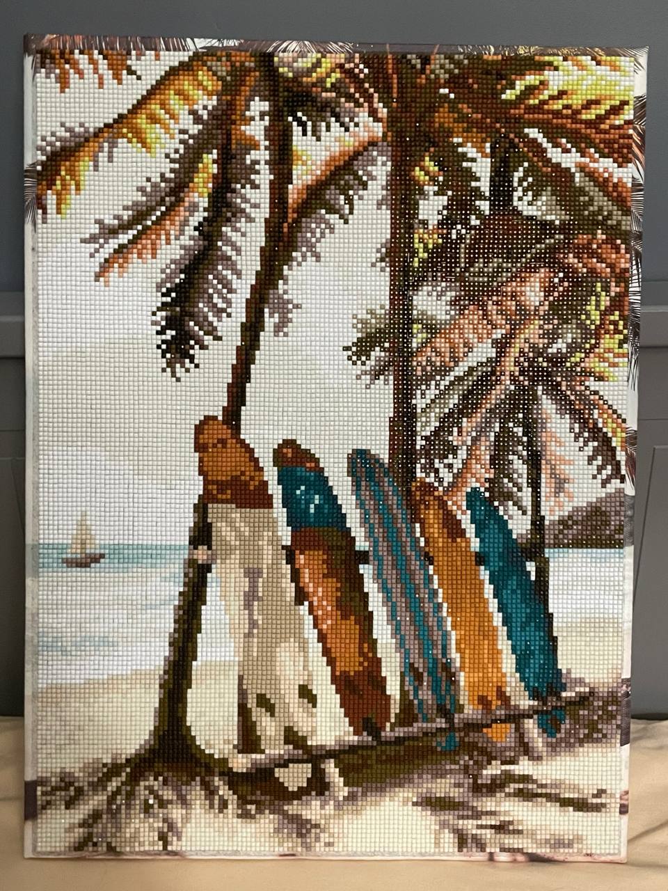 Интерьерная картина алмазная мозаика «Пляж» 30x40 см