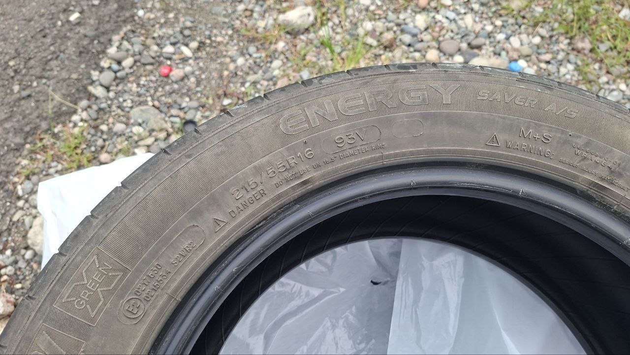 Летние шины Michelin Energy Saver A/S 215/55 R16, пара