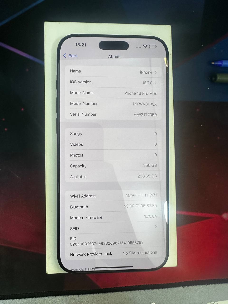 iPhone 16 Pro Max 256GB
