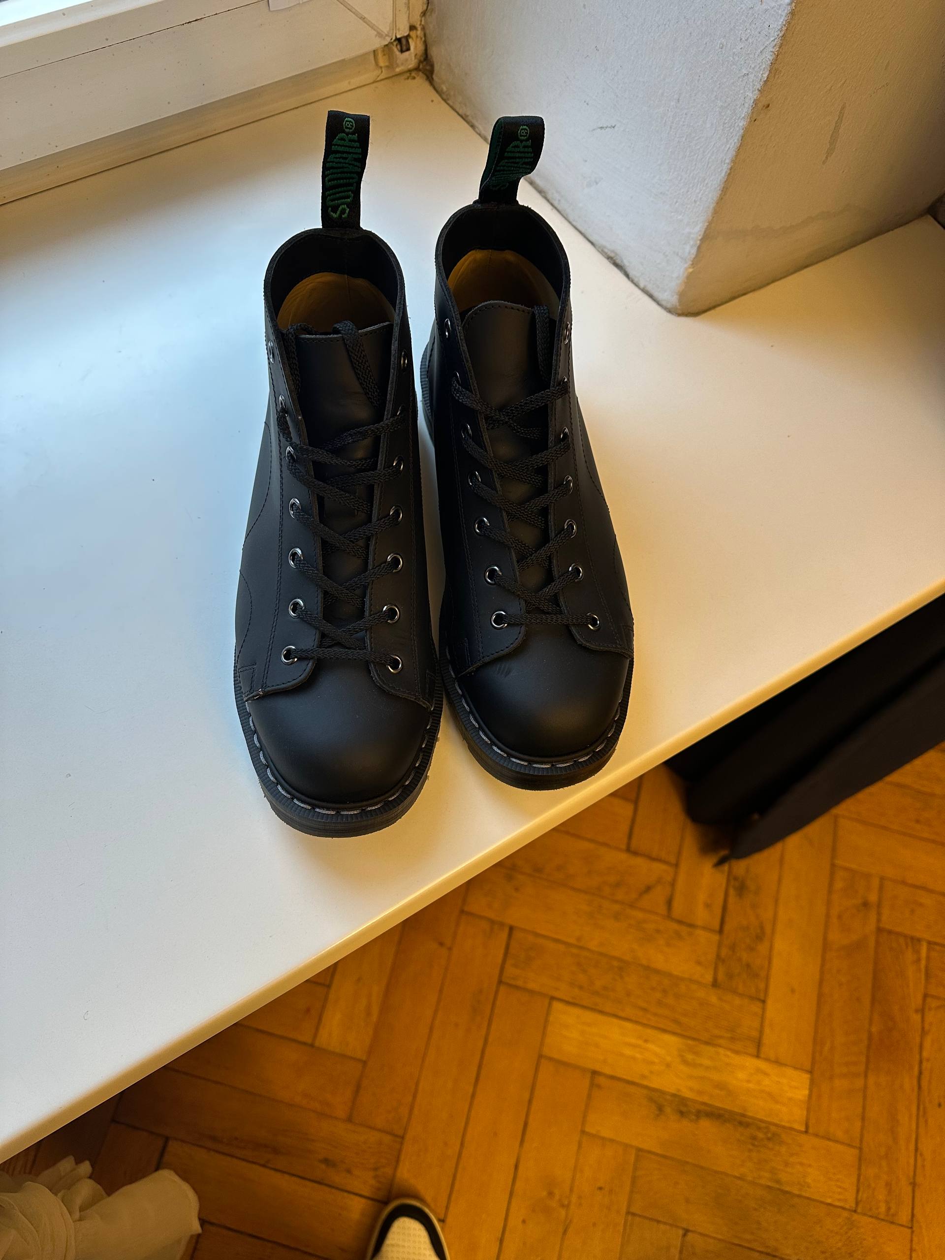 Ботинки Solovair Black Greasy 7 Eye Monkey Boot UK 8