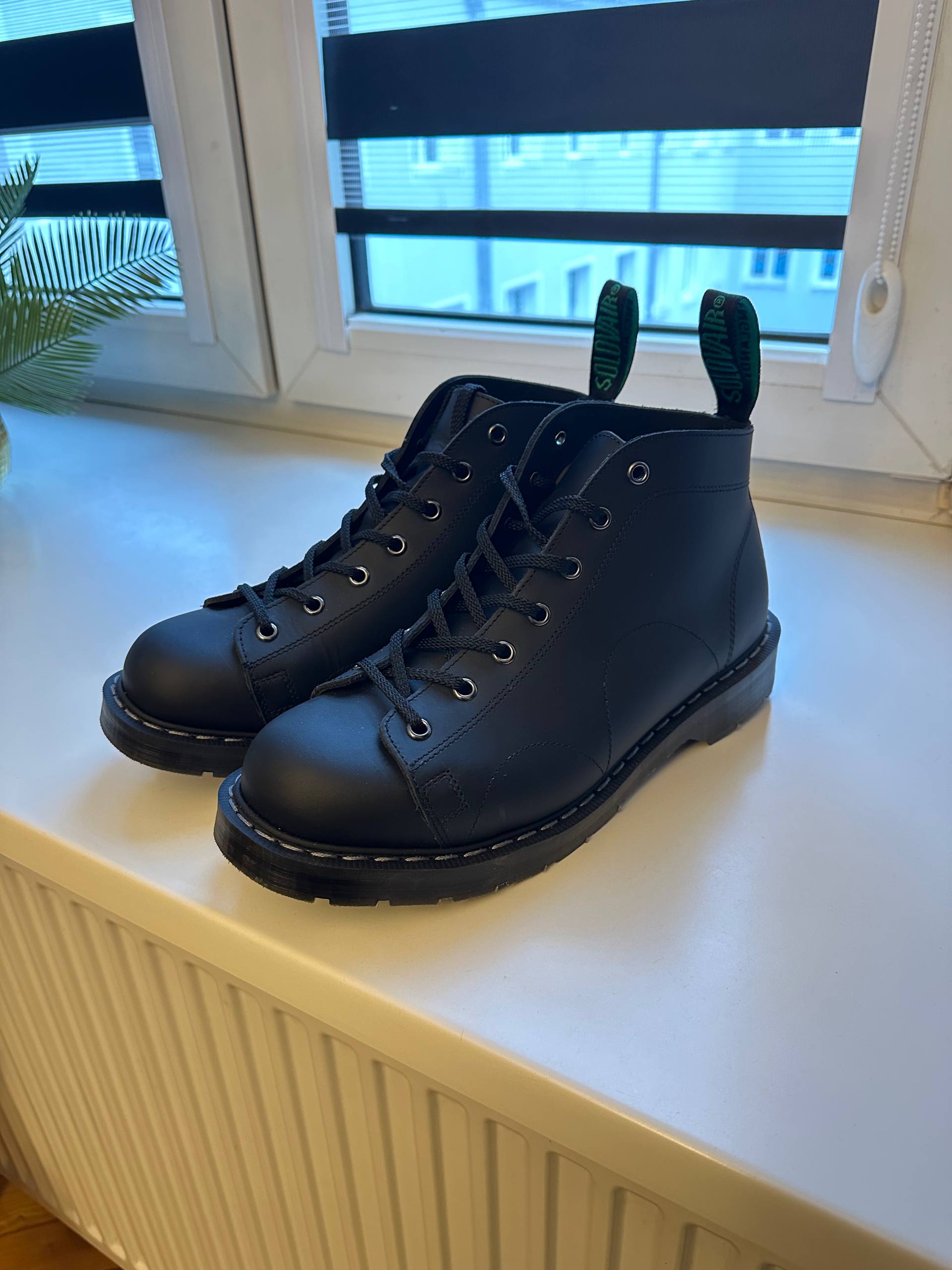 Ботинки Solovair Black Greasy 7 Eye Monkey Boot UK 8