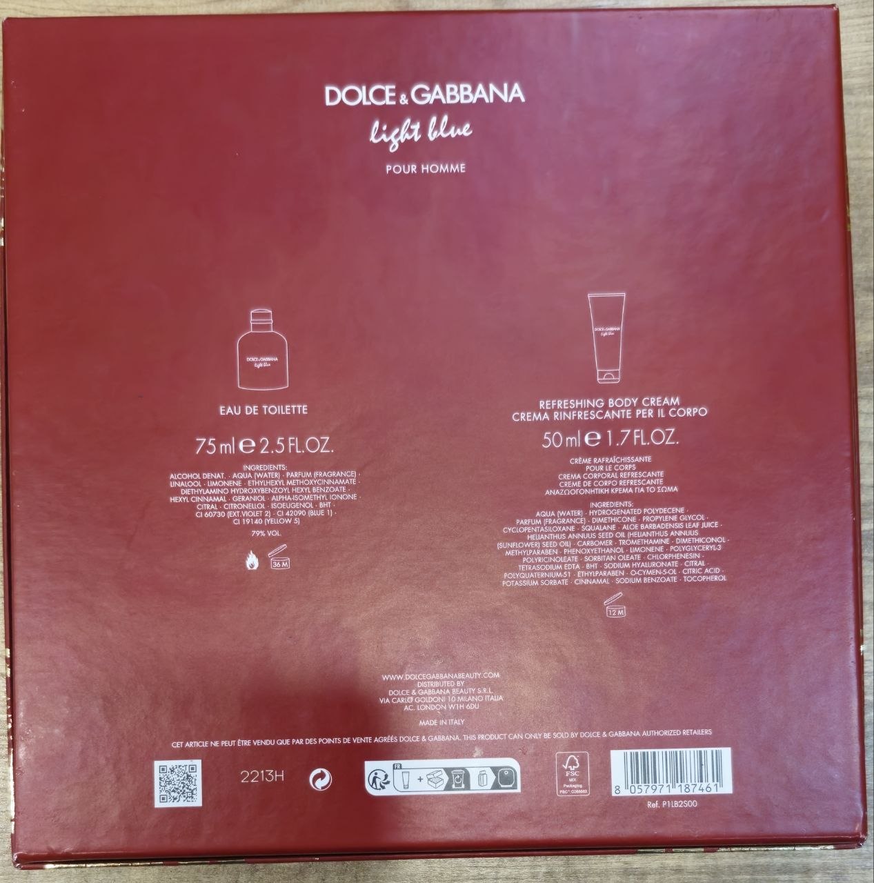 Подарочный набор Dolce & Gabbana Light Blue Pour Homme