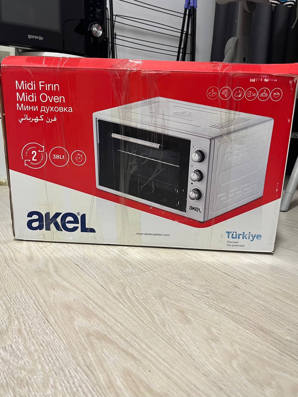 Мини-духовка AKEL AF380, 38 л