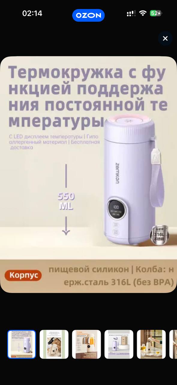 Термос с регулировкой температуры