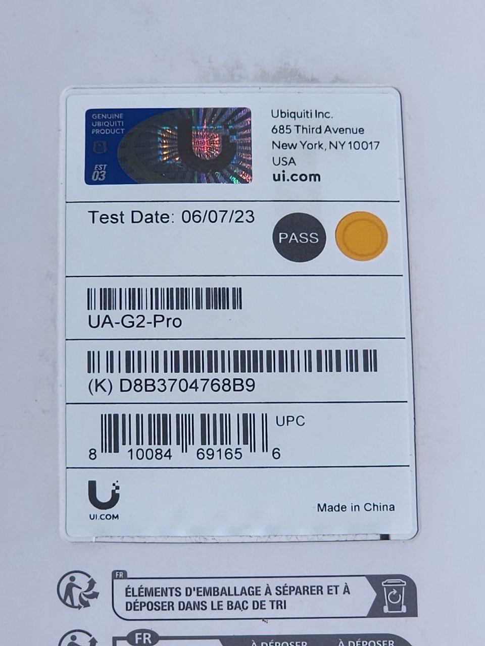 Ubiquiti UniFi Access G2 Pro (UA-G2-Pro) домофон-ридер