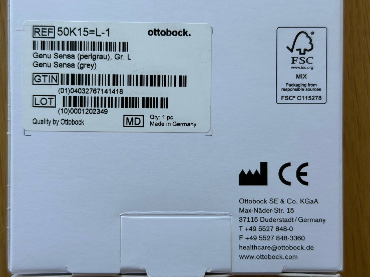 Ортез на колено Ottobock 3D, новый