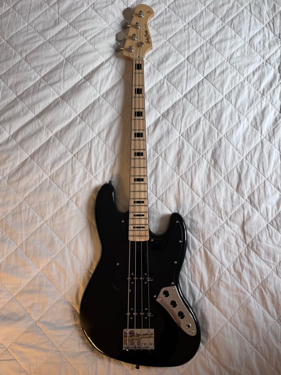 Бас-гитара Harley Benton JB-75MN Black Vintage Series