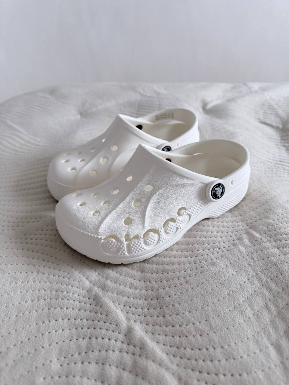 Детские белые кроксы Crocs, размер J1