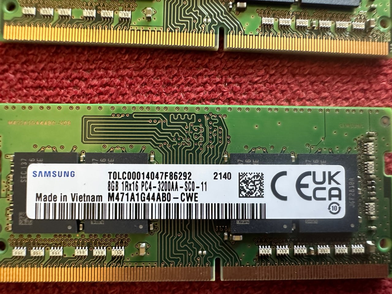Оперативная память Samsung DDR4 3200 МГц 2x8GB (M471A1G44AB0-CWE)