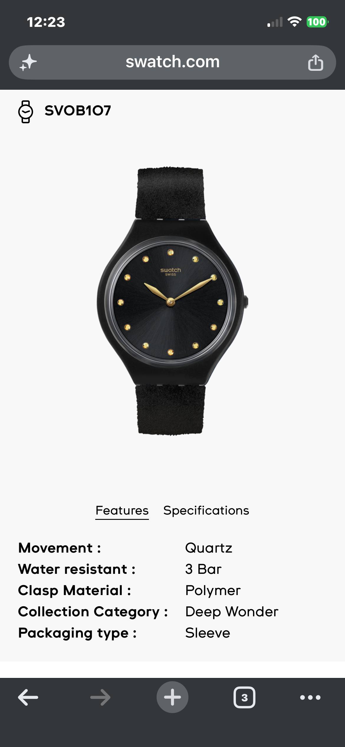 Часы Swatch SKINORA SVOB107 из коллекции 2018
