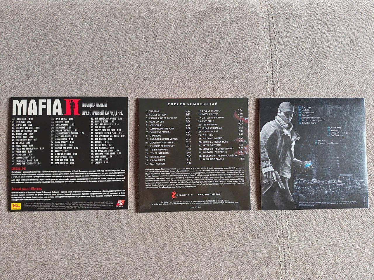 Саундтреки из игр: Mafia 2, Ведьмак 3, Watch Dogs (3 диска)