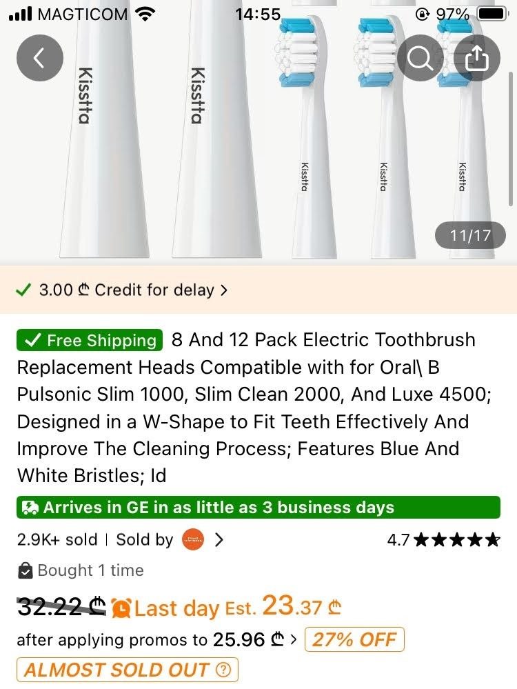Сменные насадки для зубной щетки Oral-B (совместимые)