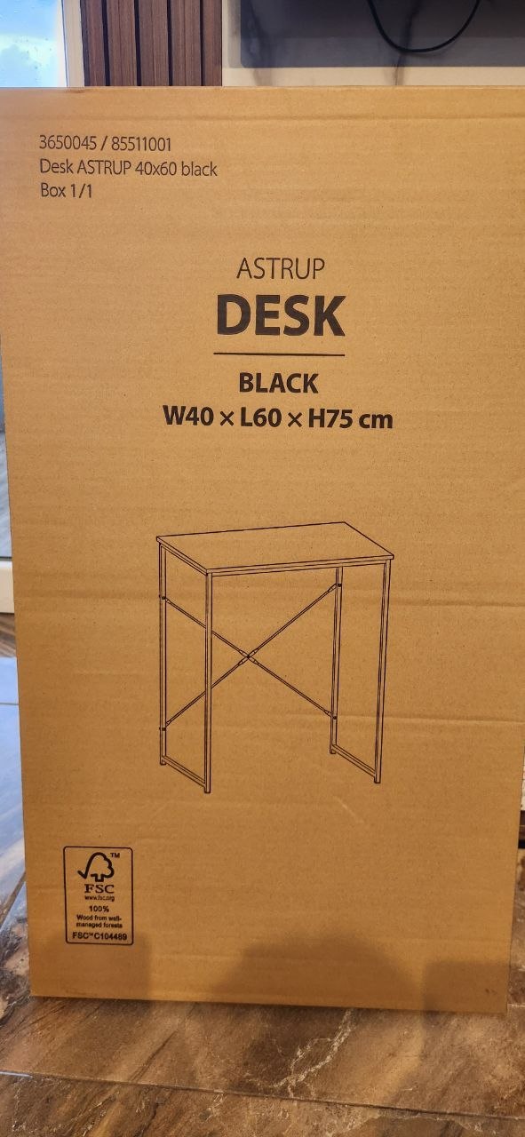 Стол ASTRUP 40x60 черный
