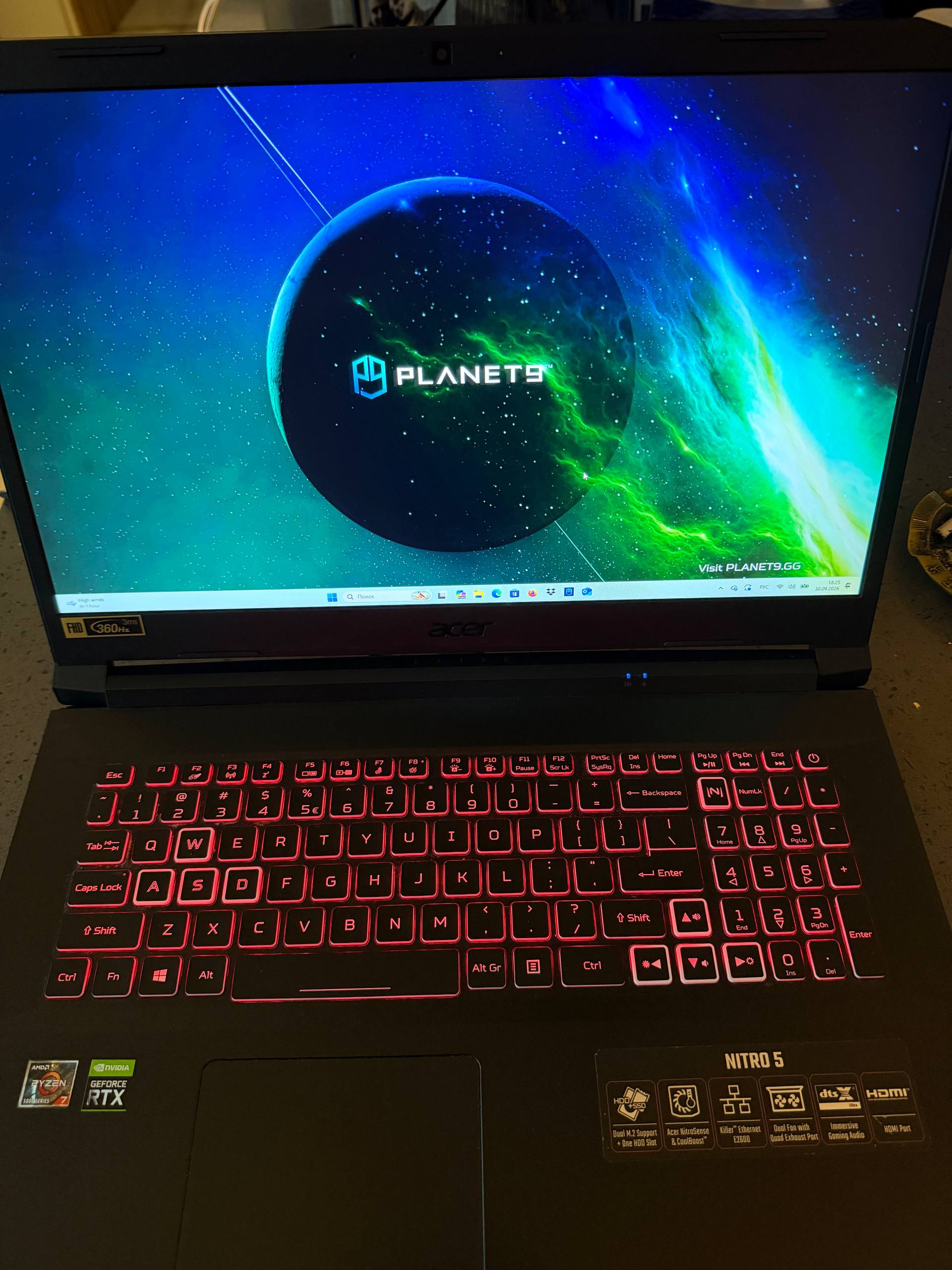 Игровой ноутбук Acer Nitro AN517-41 (RTX 3080, Ryzen 7 5800H, 16GB, 1TB)