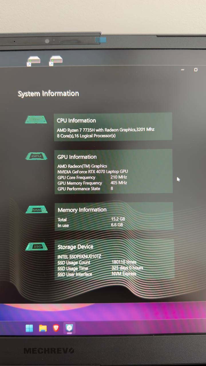 Ноутбук Mechrevo Jiaolong 16 Pro, Ryzen 7, RTX 4070, 16 ГБ RAM, 1 ТБ SSD, 240 Гц