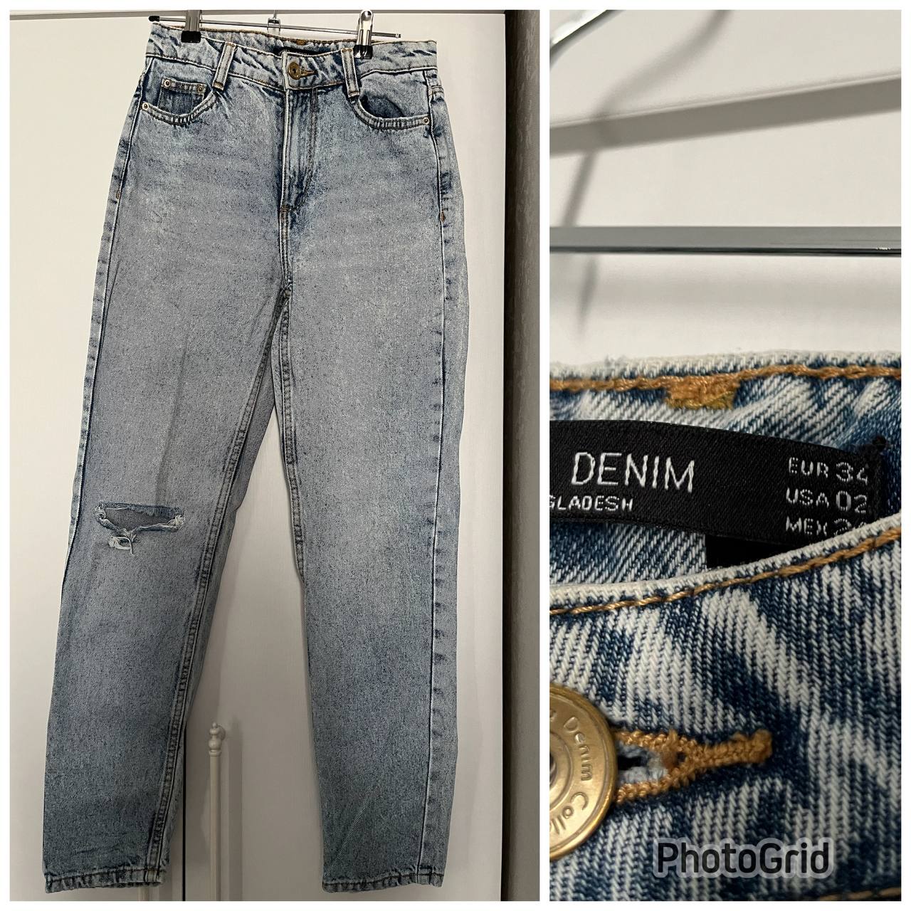 Джинсы Bershka размер 34 mom высокая талия