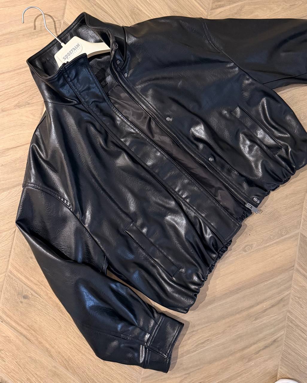 Кожаная куртка бомбер ZARA, размер M