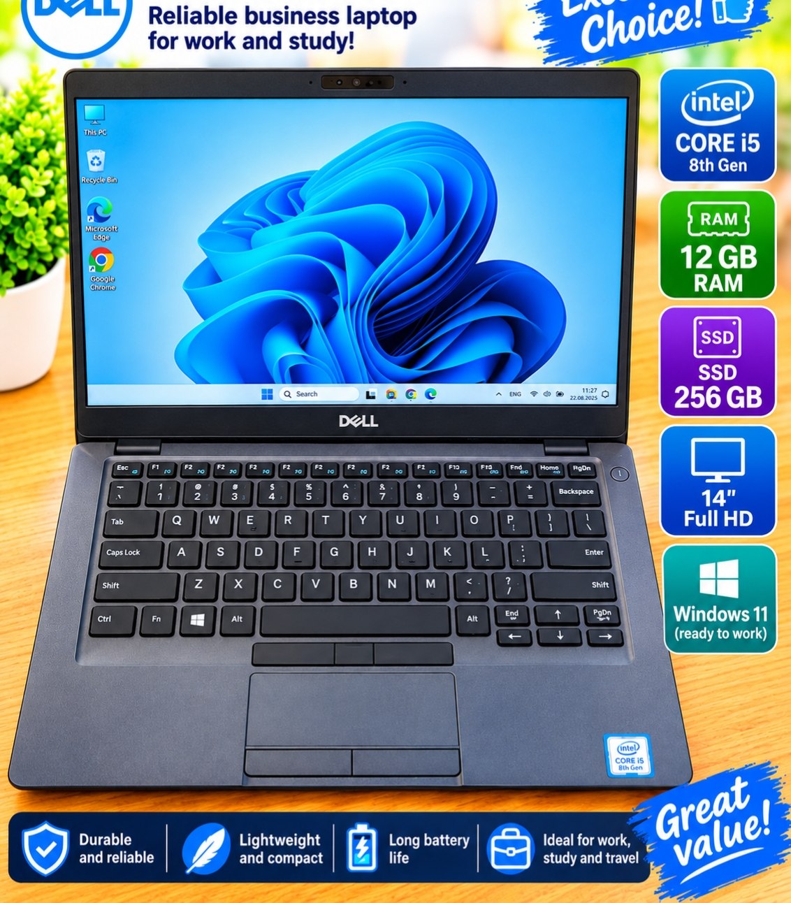 Ноутбук Lenovo 5400, Intel Core i5 8-го поколения, 12ГБ ОЗУ, SSD 256ГБ