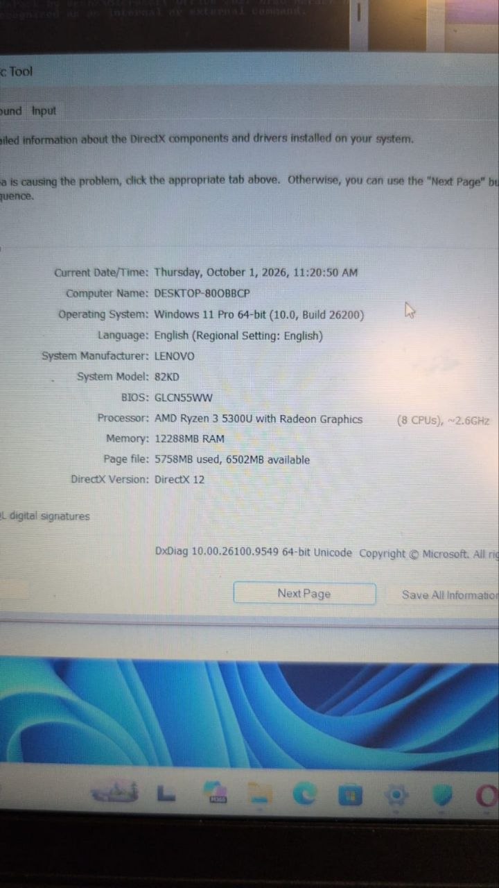 Ноутбук Lenovo 12GB SSD 256GB, Ryzen 3, дисплей 15.6"