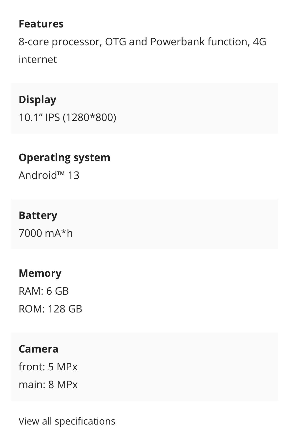 Планшет Sigma X-Treme A1033 6/128 ГБ