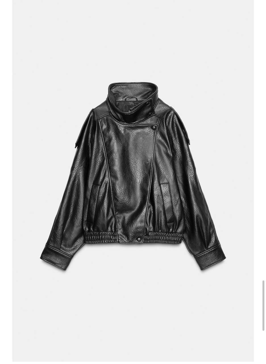 Кожаная куртка Zara, размер S