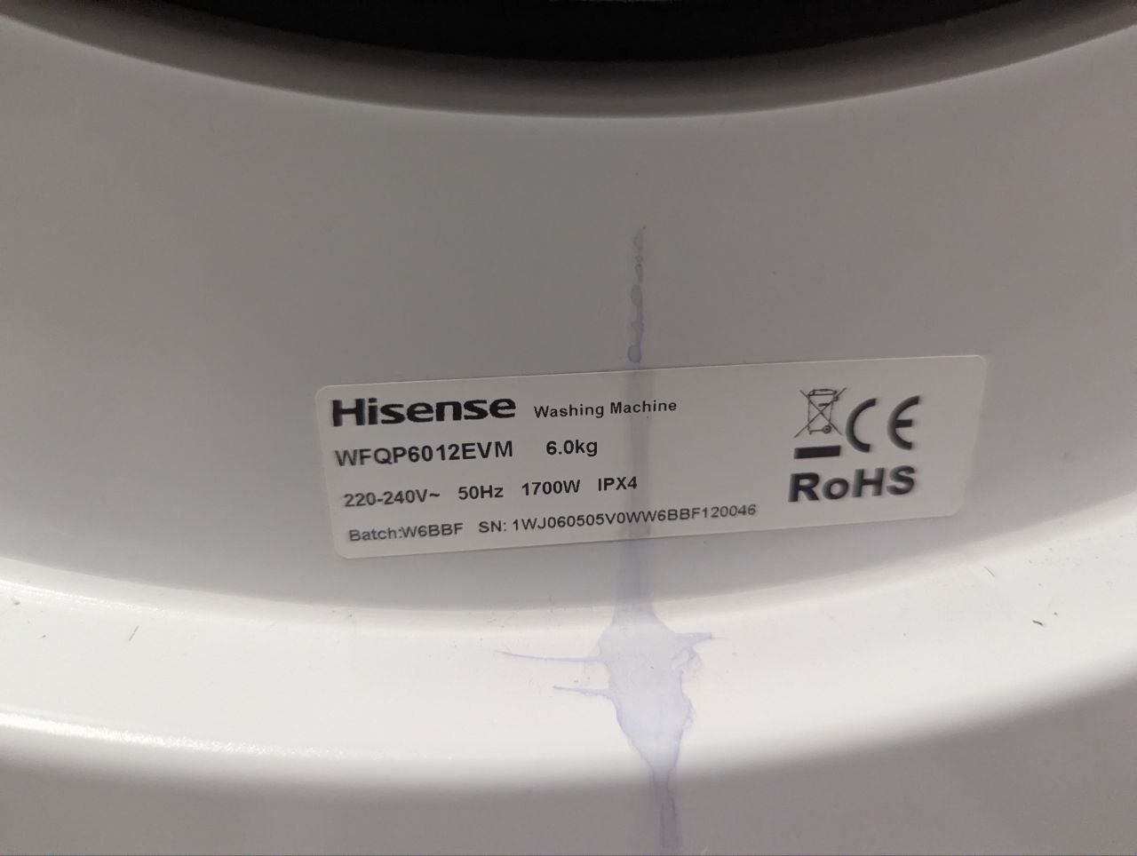 Стиральная машина Hisense WFQP6012EVM, 6 кг
