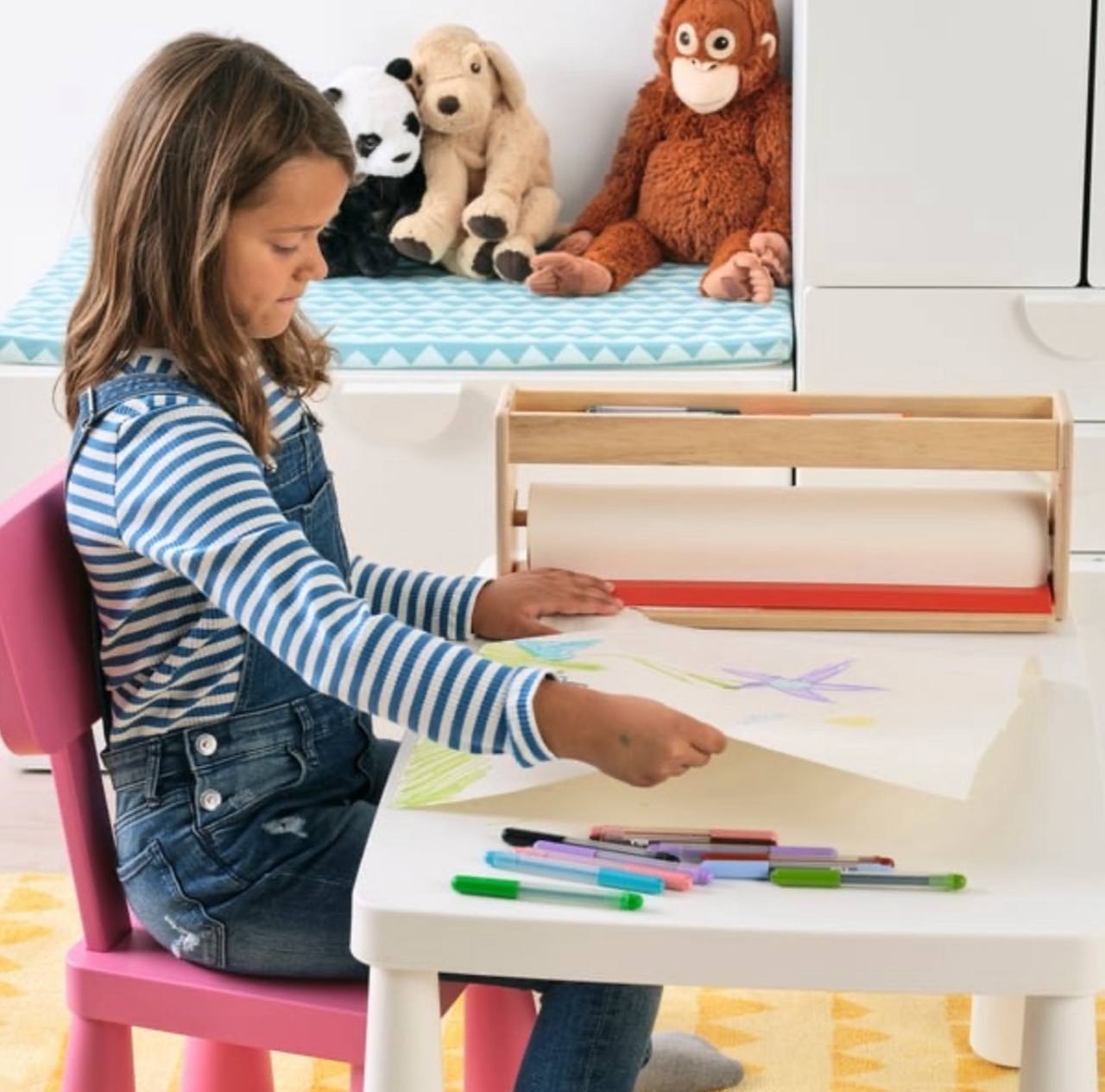 IKEA MÅLA держатель для рулона бумаги + органайзер для рисования