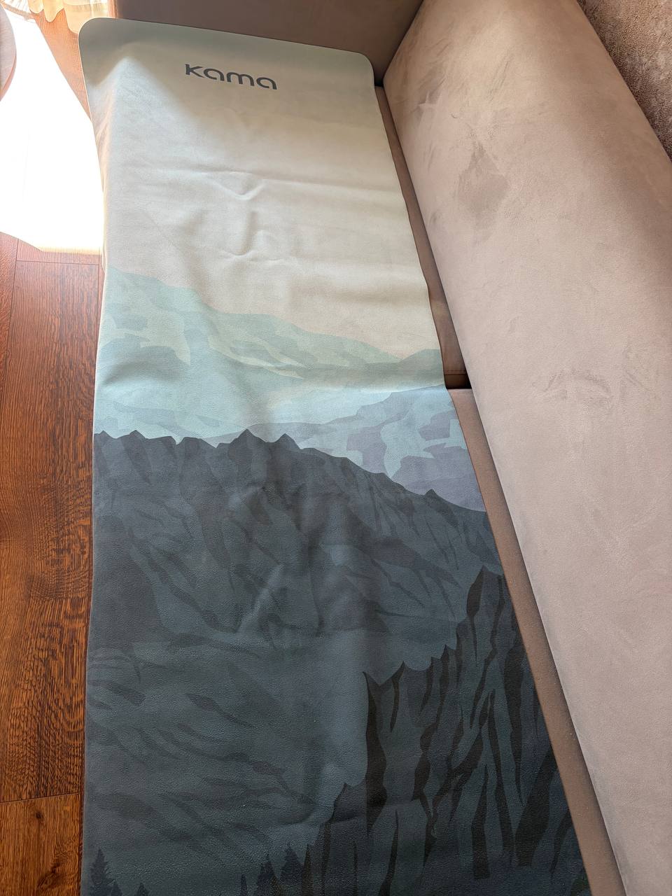 Коврик для йоги и фитнеса KAMA 185x68 см, 1.5 мм