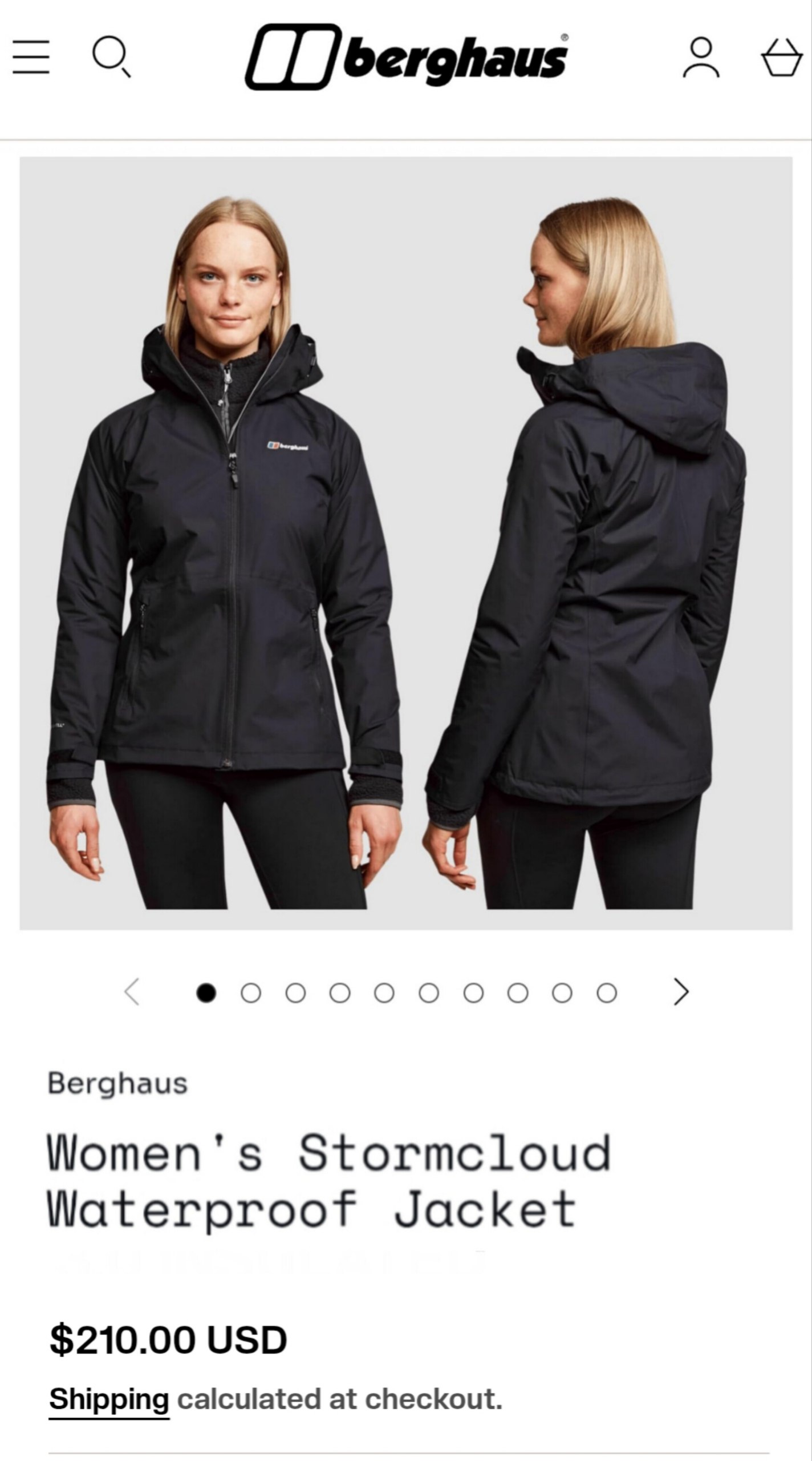 Женская водонепроницаемая куртка Berghaus