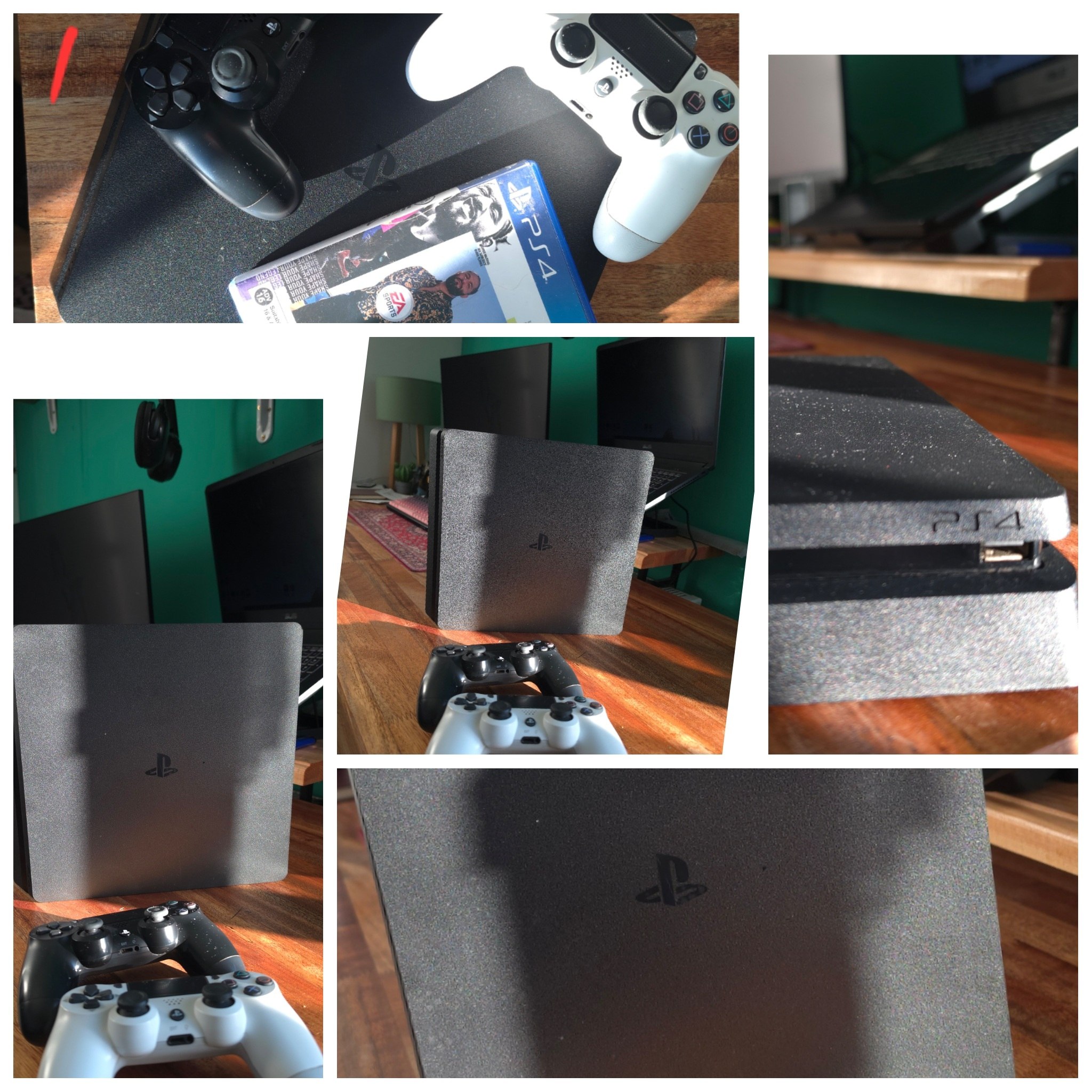PlayStation 4 Slim 500 GB с 2 джойстиками и 2 играми