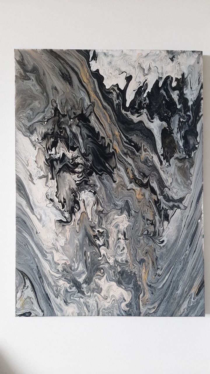 Картина в технике Флюид Арт 50×70 см