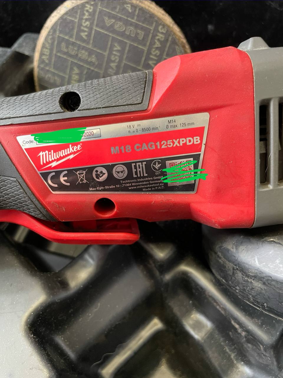 Milwaukee M18 FUEL CAG125XPDB углошлифовальная машина 125 мм с аккумулятором 9.0