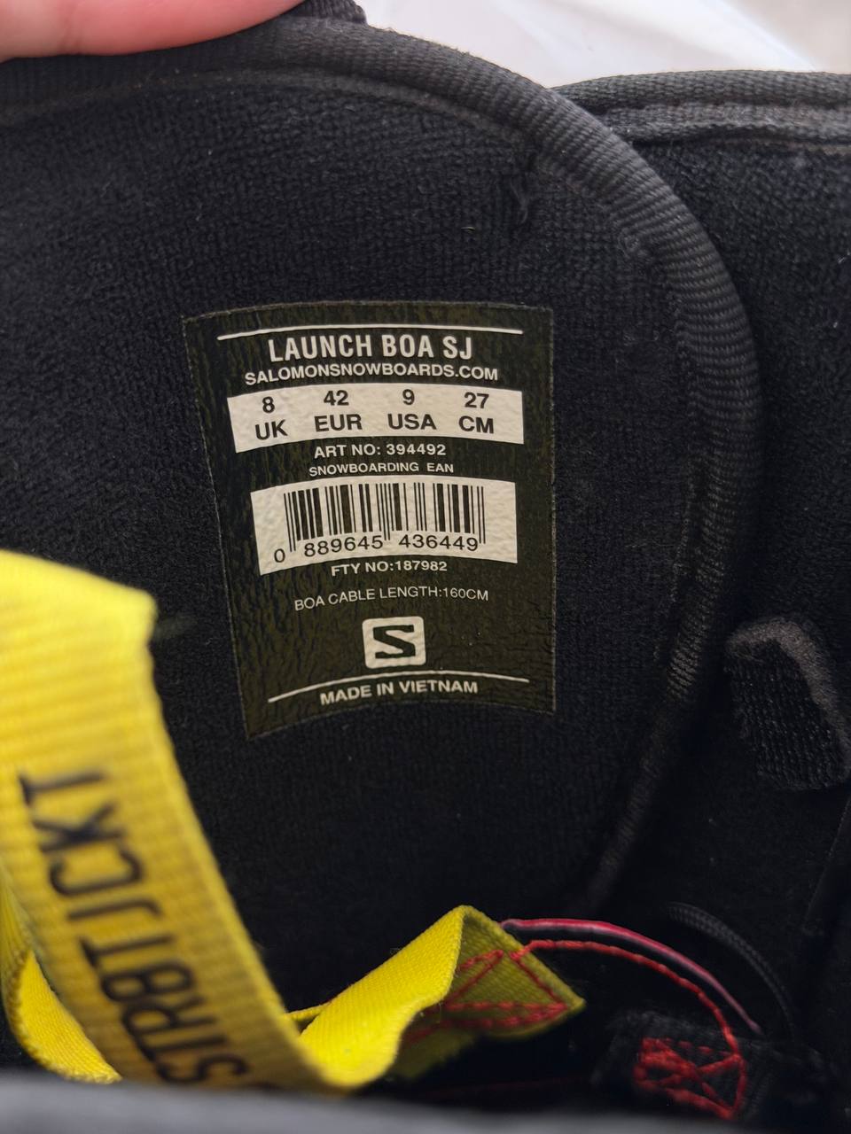 Сноубордические ботинки Salomon Launch BOA SJ 42 EUR