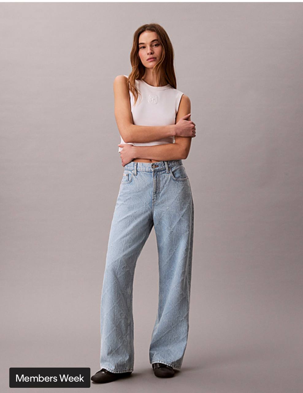 Джинсы Calvin Klein Jeans Low Rise Baggy голубые