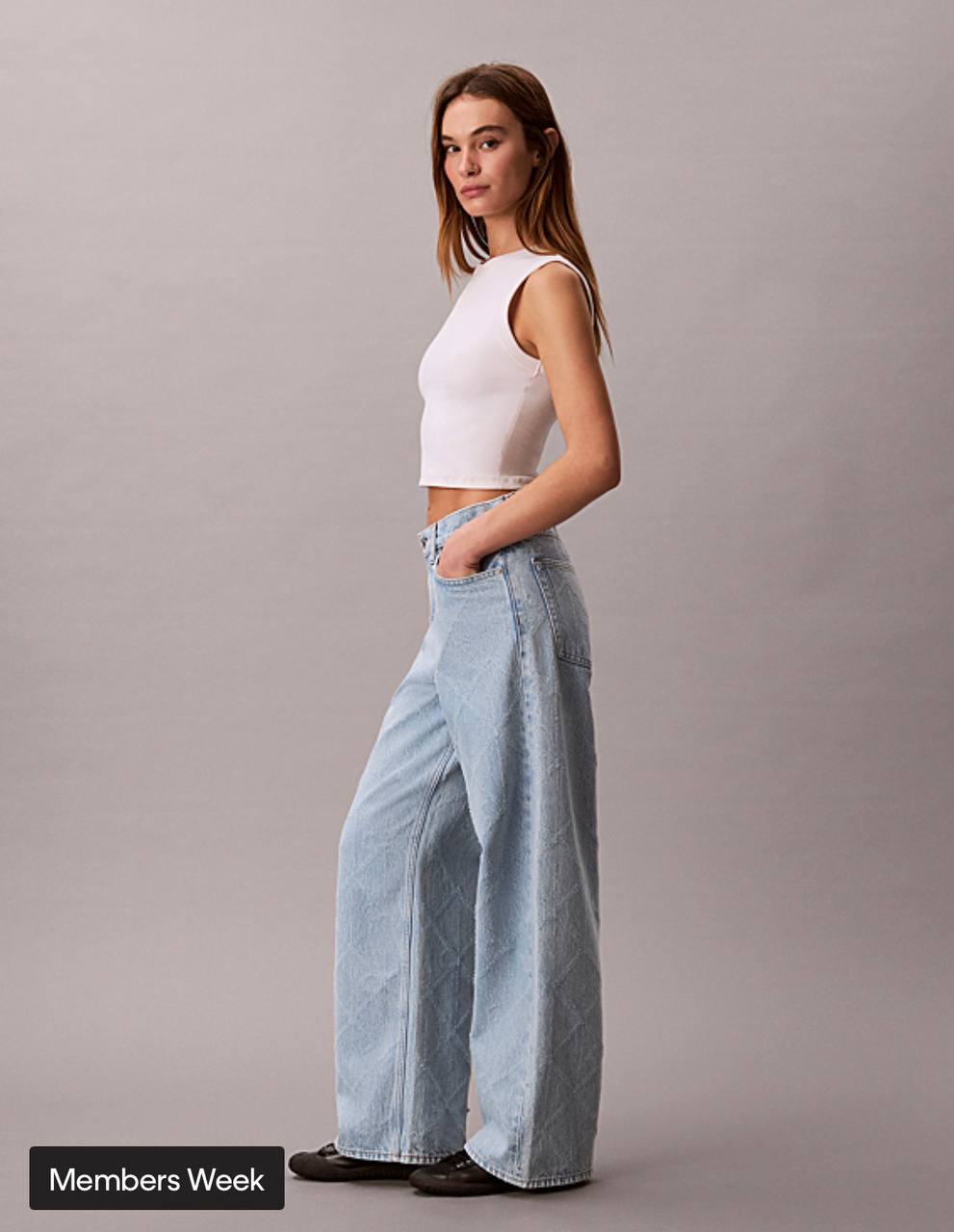 Джинсы Calvin Klein Jeans Low Rise Baggy голубые
