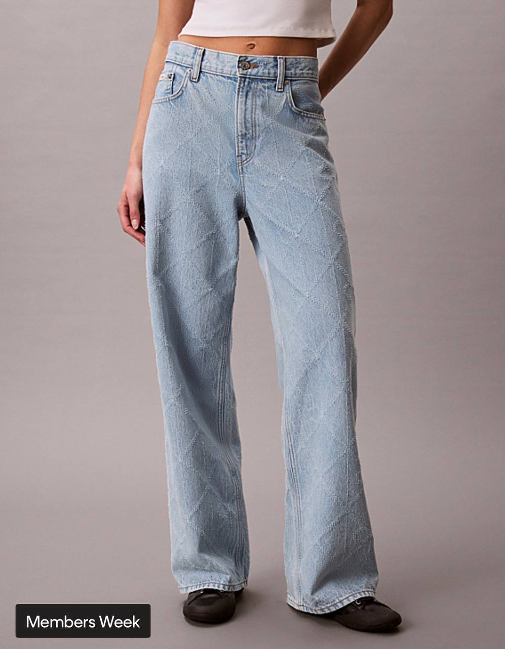 Джинсы Calvin Klein Jeans Low Rise Baggy голубые
