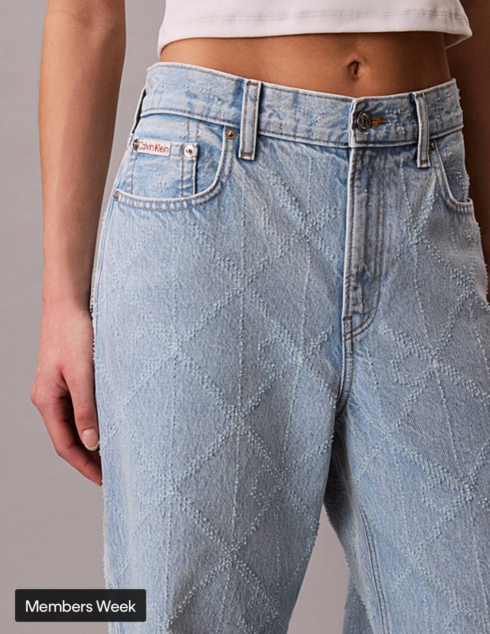 Джинсы Calvin Klein Jeans Low Rise Baggy голубые
