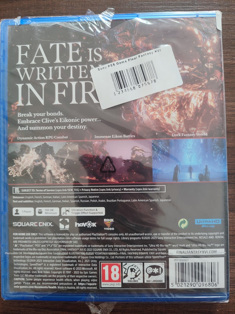 Final Fantasy XVI для PlayStation 5 (диск)
