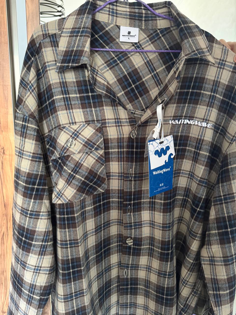 Рубашка WaitingWave oversize, размер L